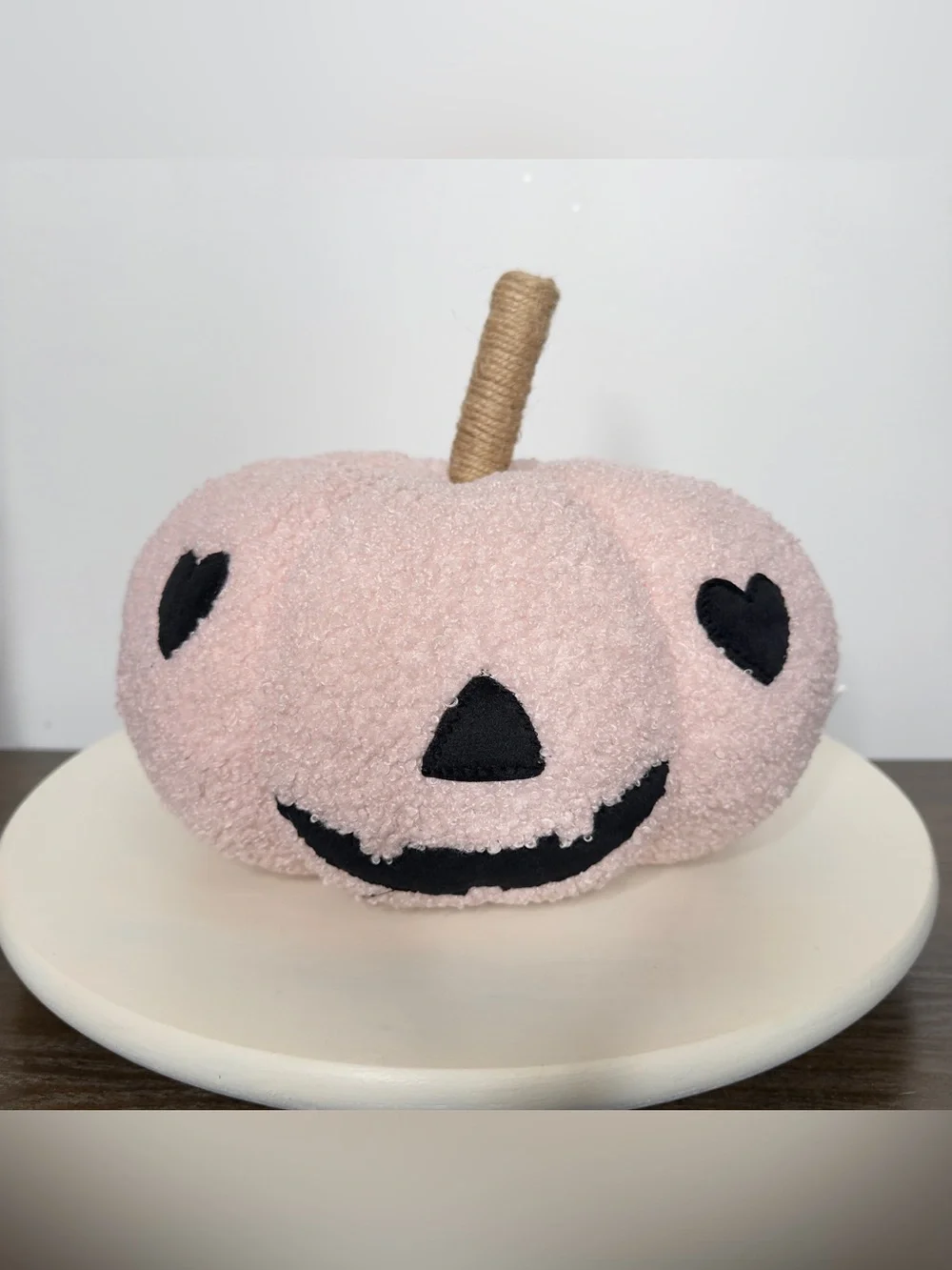 Pink Sherpa Pumpkin Jack O'lantern Pillow Plush